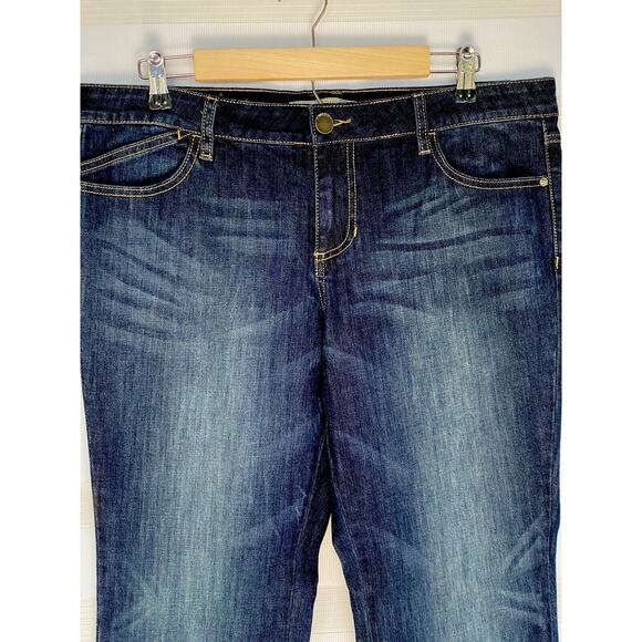 New Route 66 Pants Straight Medium Wash Cuffed Capri Jeans Size 15/16 - Picture 2 of 6